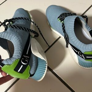 Giorgio Armani Blue and Green Sneakers